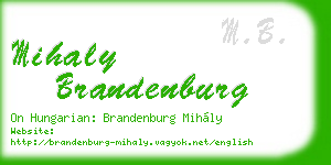 mihaly brandenburg business card